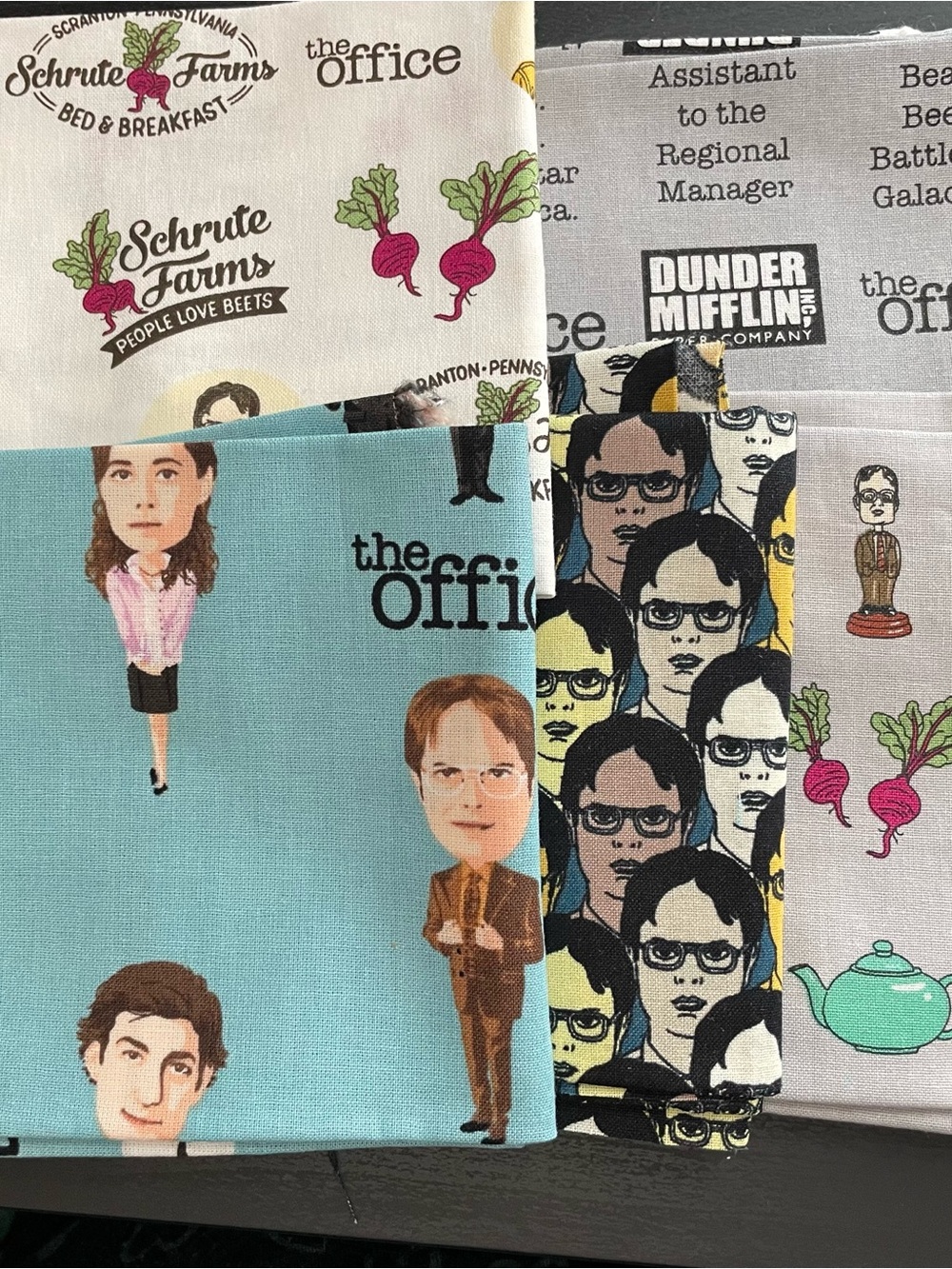 The Office 5-piece cotton prints fabric